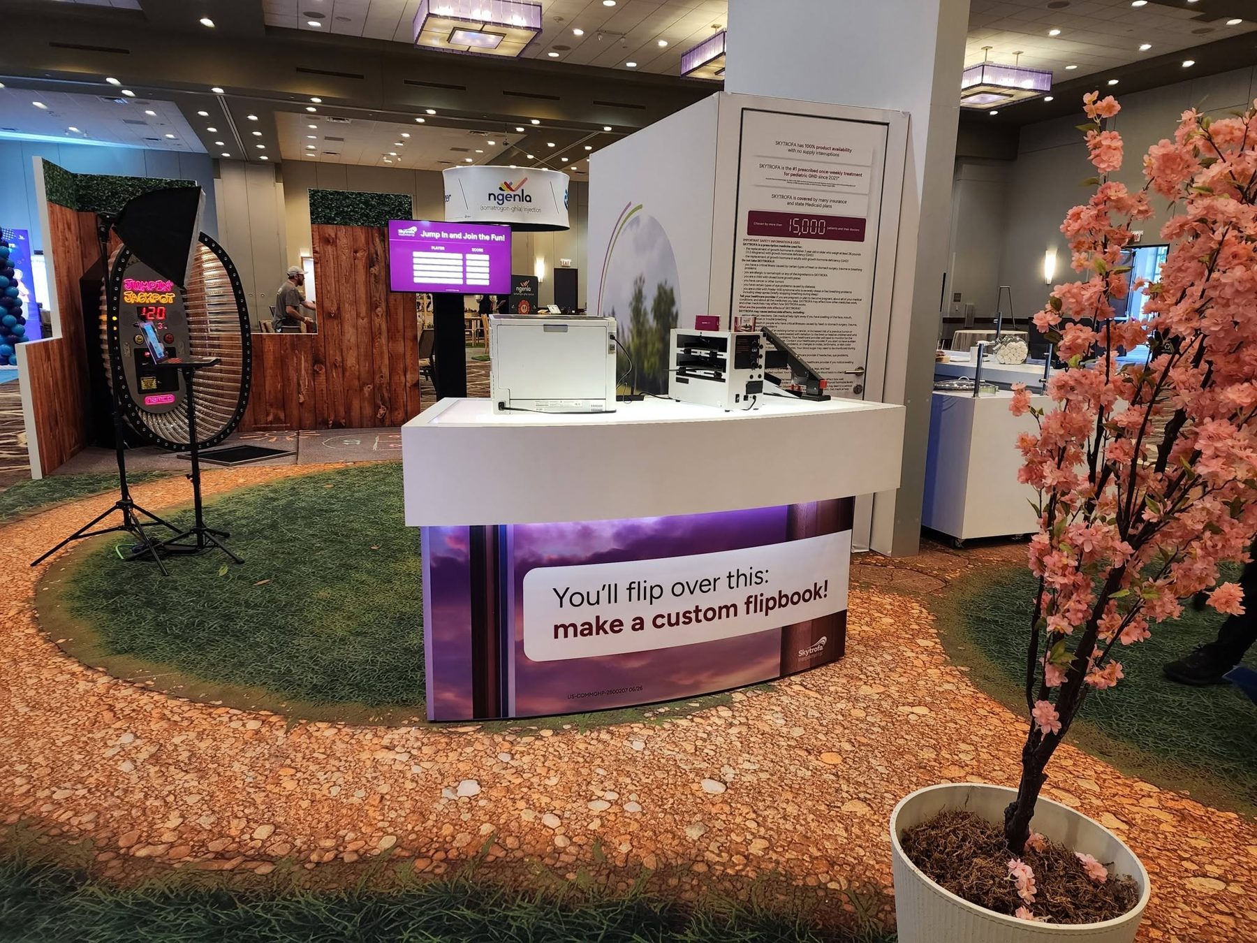 Action Flipbooks studio built into an exhibit booth in Chicago